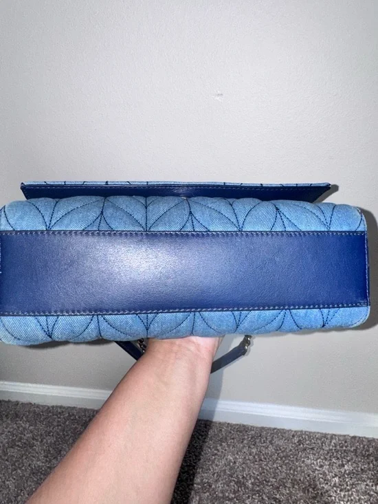 Kate Spade New York Briar Lane Quilted Denim Appliqué Emelyn Purse - Picture 11 of 12